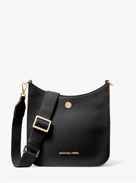 michael kors briley small|Briley Small Pebbled Leather Messenger Bag .